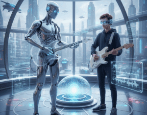Ai robot teaching music lessons