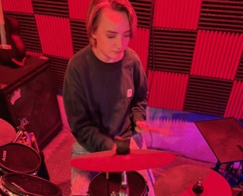 Beginner drum lessons and music foundations at NoCo Guitar in Greeley, Colorado